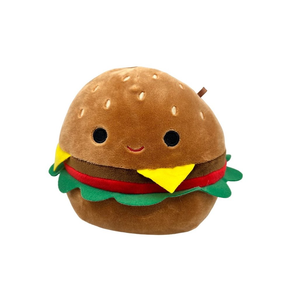 Squishmallows Kellytoy Carl The Cheeseburger Burger Food Plush Stuffed Toy 6"